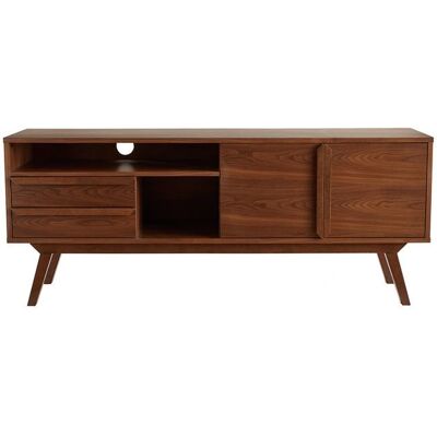 Miliboo Meuble TV Vintage Noyer - 160cm - Publicité Miliboo Meuble TV Vintage Noyer - 160cm - Publicité