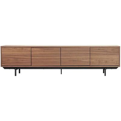 Miliboo Meuble TV vintage - Bois foncé/Noyer - Quatre portes - Publicité Miliboo Meuble TV vintage - Bois foncé/Noyer - Quatre portes - Publicité