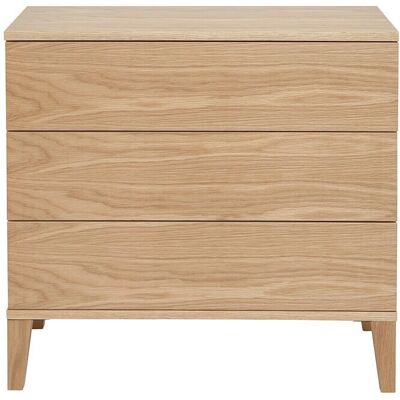 Miliboo Cómoda Nórdica de Madera Natural 3 Cajones - Mueble de Almacenaje Miliboo Cómoda Nórdica de Madera Natural 3 Cajones - Mueble de Almacenaje
