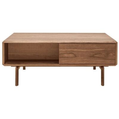 Table basse rectangle en noyer foncé avec rangement - 100cm Miliboo - Publicité Table basse rectangle en noyer foncé avec rangement - 100cm Miliboo - Publicité