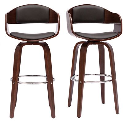 Miliboo Nogal Barhocker - Vintage Drehbar 360° - Innenbereich Miliboo Nogal Barhocker - Vintage Drehbar 360° - Innenbereich
