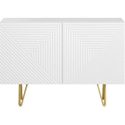 Miliboo OZEN Buffet - Blanc et Doré - Design Moderne - Publicité Miliboo OZEN Buffet - Blanc et Doré - Design Moderne - Publicité