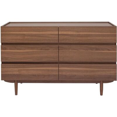 Miliboo Modèle SANA Commode 6 Tiroirs Noyer - Publicité Miliboo Modèle SANA Commode 6 Tiroirs Noyer - Publicité