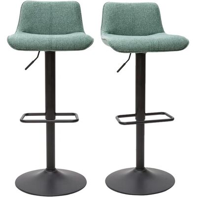 Miliboo - Taburetes de Bar Ajustables de Terciopelo - Pack de 2 Miliboo - Taburetes de Bar Ajustables de Terciopelo - Pack de 2