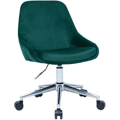 Miliboo - Chaise de bureau réglable en hauteur, rotation 360° - Velours bleu pétrole - Publicité Miliboo - Chaise de bureau réglable en hauteur, rotation 360° - Velours bleu pétrole - Publicité