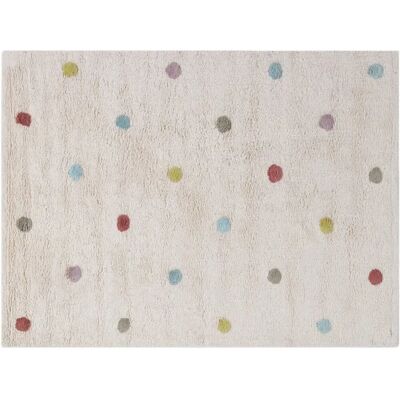 Miliboo Alfombra infantil DADA - Algodón, Lunares retro, 150x100cm - Alfombra Miliboo Alfombra infantil DADA - Algodón, Lunares retro, 150x100cm - Alfombra