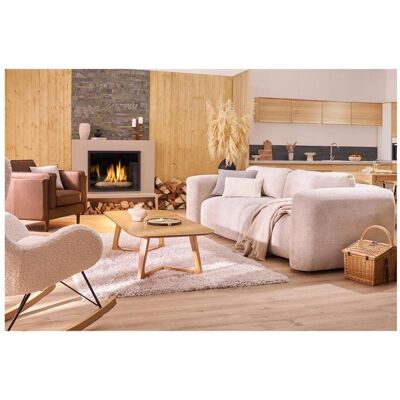 Miliboo Juke Skandinavischer Rechteckiger Couchtisch - Natur Miliboo Juke Skandinavischer Rechteckiger Couchtisch - Natur