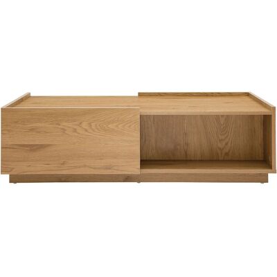 Table basse rectangulaire en chêne clair avec rangement - Table basse - Publicité Table basse rectangulaire en chêne clair avec rangement - Table basse - Publicité