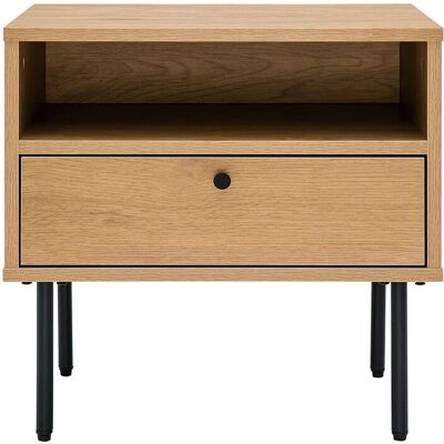 Table de chevet en bois chêne clair avec rangement - Miliboo - Publicité Table de chevet en bois chêne clair avec rangement - Miliboo - Publicité