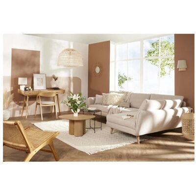 Miliboo Beiger skandinavischer 5-Sitzer mit rechter Chaiselongue Miliboo Beiger skandinavischer 5-Sitzer mit rechter Chaiselongue