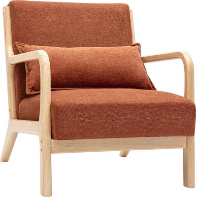 Miliboo Fauteuil Scandinave - Tissu Velours - Bois Massif - Capacité 120kg - Publicité Miliboo Fauteuil Scandinave - Tissu Velours - Bois Massif - Capacité 120kg - Publicité