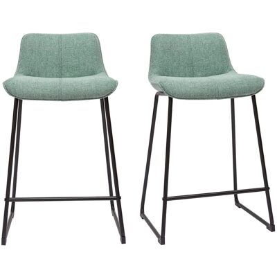 Set di 2 sgabelli da cucina in velluto - MILIBOO Set di 2 sgabelli da cucina in velluto - MILIBOO