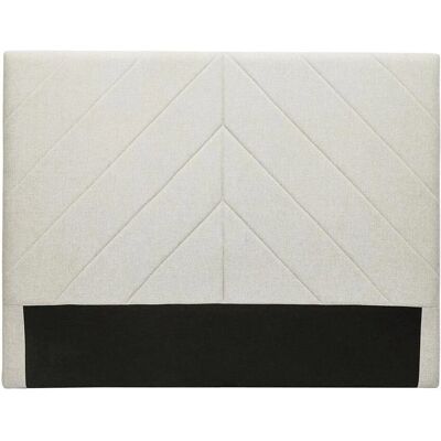 Tête de lit beige effet velours - 160 cm pour lit Queen - Publicité Tête de lit beige effet velours - 160 cm pour lit Queen - Publicité