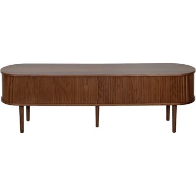 Miliboo Mueble TV Nogal Vintage - 2 Puertas Correderas - 180cm Miliboo Mueble TV Nogal Vintage - 2 Puertas Correderas - 180cm