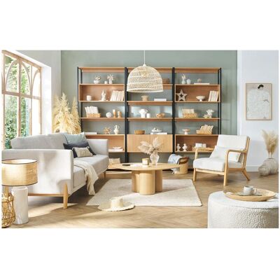 Tappeto rettangolare beige in juta e cotone Miliboo - 140x200cm Tappeto rettangolare beige in juta e cotone Miliboo - 140x200cm