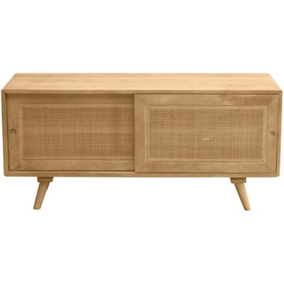 Miliboo Meuble TV Vintage en Bois de Mangue - 110cm - Publicité Miliboo Meuble TV Vintage en Bois de Mangue - 110cm - Publicité