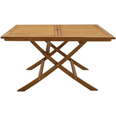 MILIBOO - Tavolo da giardino pieghevole quadrato - Naturale - 140cm MILIBOO - Tavolo da giardino pieghevole quadrato - Naturale - 140cm