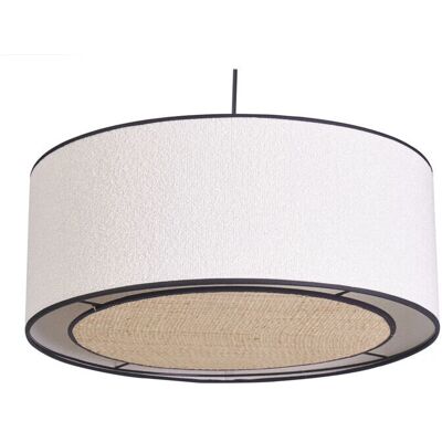 MILIBOO Lampe Suspendue en Tissu Bouclé Blanc - Suspension - Publicité MILIBOO Lampe Suspendue en Tissu Bouclé Blanc - Suspension - Publicité
