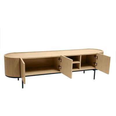 Miliboo Skye Meuble TV en Bois Clair et Métal Noir - Meuble TV - Publicité Miliboo Skye Meuble TV en Bois Clair et Métal Noir - Meuble TV - Publicité