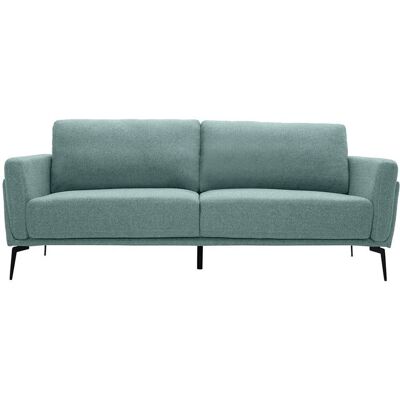 Canapé Moderne 3 Places en Velours Texturé - MILIBOO Sofa moderne 3 plazas de tela efecto aterciopelado texturizado verde grisáceo y metal negro mosco - Publicité Canapé Moderne 3 Places en Velours Texturé - MILIBOO Sofa moderne 3 plazas de tela efecto aterciopelado texturizado verde grisáceo y metal negro mosco - Publicité