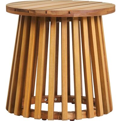 Miliboo Gartentisch Nassau - Runder Beistelltisch aus Massivholz Miliboo Gartentisch Nassau - Runder Beistelltisch aus Massivholz