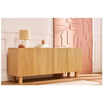 Buffet Beige en Chêne Massif - 180cm Miliboo - Publicité Buffet Beige en Chêne Massif - 180cm Miliboo - Publicité