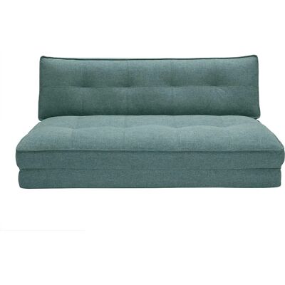 Sofá convertible de dos plazas Miliboo SALLY - Tela verde gris Sofá convertible de dos plazas Miliboo SALLY - Tela verde gris