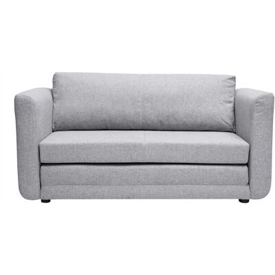 Miliboo Schlafsofa LEON - Grau Stoff, 2-Sitzer Miliboo Schlafsofa LEON - Grau Stoff, 2-Sitzer