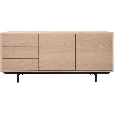 Buffet vintage en chêne Miliboo - 2 portes, 3 tiroirs - 160cm - Publicité Buffet vintage en chêne Miliboo - 2 portes, 3 tiroirs - 160cm - Publicité