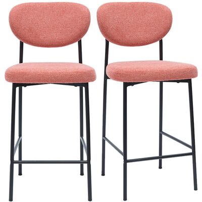 Sgabelli da bar in velluto terracotta Miliboo - Bar Stool Sgabelli da bar in velluto terracotta Miliboo - Bar Stool