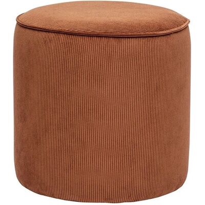Pouf Rond en Velours Côtelé Terre Brûlée - Miliboo - Publicité Pouf Rond en Velours Côtelé Terre Brûlée - Miliboo - Publicité