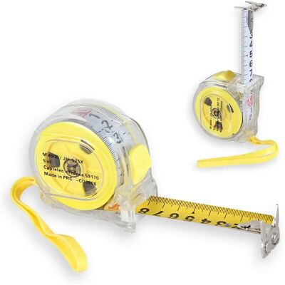 Mètre ruban en acier Fishtec 5m x 25mm - Grands chiffres, Retour automatique, Crochet magnétique - Publicité Mètre ruban en acier Fishtec 5m x 25mm - Grands chiffres, Retour automatique, Crochet magnétique - Publicité