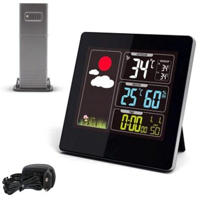 Fishtec Station Météo LCD Couleur Sans Fil - Station Météo - Publicité Fishtec Station Météo LCD Couleur Sans Fil - Station Météo - Publicité