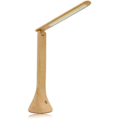 Lampe de Bureau Tactile en Bois FISHTEC - 3 Niveaux de Luminosité - Inclinable 180° - LED USB/Pile - Publicité Lampe de Bureau Tactile en Bois FISHTEC - 3 Niveaux de Luminosité - Inclinable 180° - LED USB/Pile - Publicité