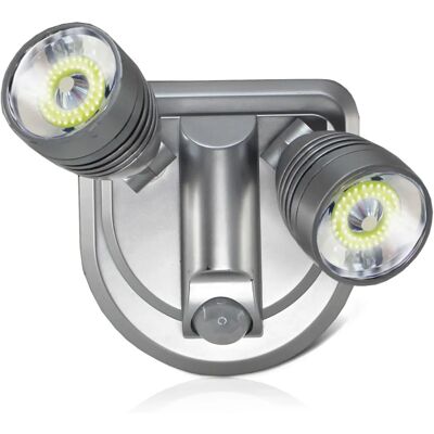 FISHTEC Double projecteur LED COB sans fil 500 lumens - Éclairage extérieur - Publicité FISHTEC Double projecteur LED COB sans fil 500 lumens - Éclairage extérieur - Publicité