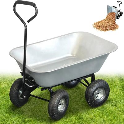FISHTEC Chariot de Jardin 75L avec Benne Basculante - 4 Roues - Publicité FISHTEC Chariot de Jardin 75L avec Benne Basculante - 4 Roues - Publicité