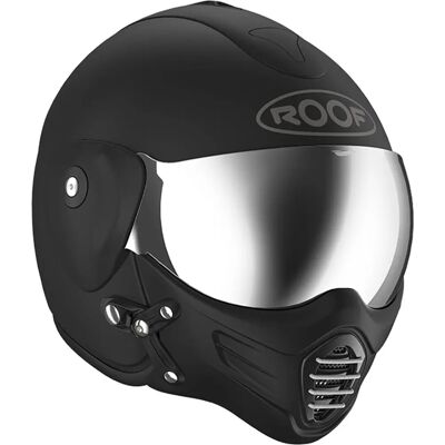 Casque Roof Iron Mat Noir Argent - Casque - Publicité Casque Roof Iron Mat Noir Argent - Casque - Publicité