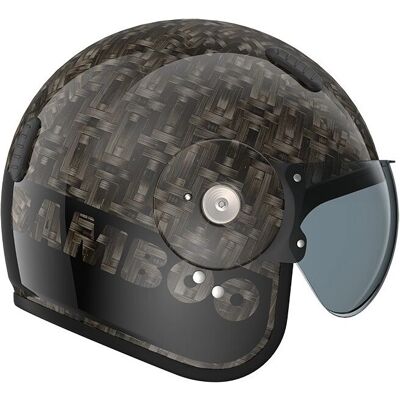 Casque Bamboo Noir Roof - Léger, Certifié ECE 22-06 - Publicité Casque Bamboo Noir Roof - Léger, Certifié ECE 22-06 - Publicité