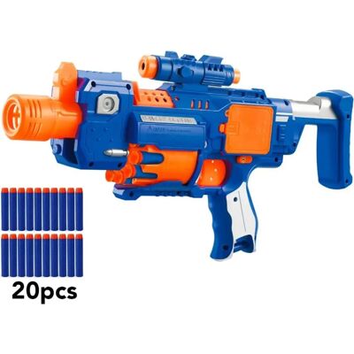 TECHKIDZ Blaster - Compresseur - Bleu - Dards en Mousse - Jouet pour Enfants - Publicité TECHKIDZ Blaster - Compresseur - Bleu - Dards en Mousse - Jouet pour Enfants - Publicité