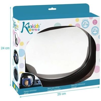 Espejo de coche KioKids - Montaje en reposacabezas ajustable - Visión múltiple Espejo de coche KioKids - Montaje en reposacabezas ajustable - Visión múltiple