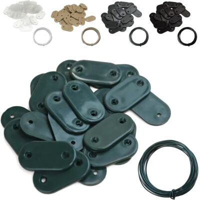 Kit de fixation Linxor France - Anti-UV, 30 clips, 4,20 m de fil - Publicité Kit de fixation Linxor France - Anti-UV, 30 clips, 4,20 m de fil - Publicité