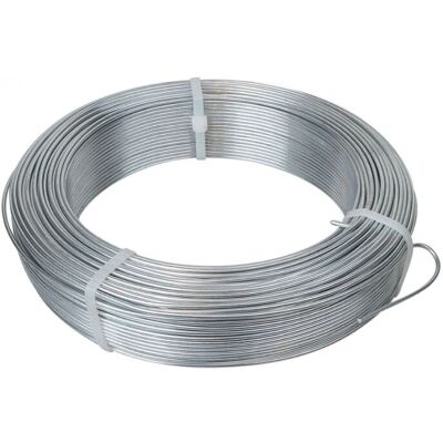 Linxor France - Fil de tension galvanisé - 50 m - 2.7 mm Ø - Gris - wire - Publicité Linxor France - Fil de tension galvanisé - 50 m - 2.7 mm Ø - Gris - wire - Publicité
