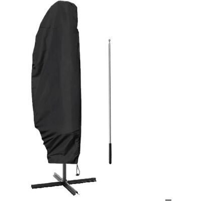 Linxor - Housse de protection - 265x40-70-50 cm - Noir - Housse de parasol - Publicité Linxor - Housse de protection - 265x40-70-50 cm - Noir - Housse de parasol - Publicité