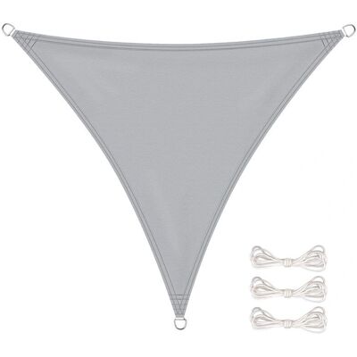 Linxor - Voile d'ombrage triangulaire imperméable et anti-UV - 4x4x4m - Gris - Publicité Linxor - Voile d'ombrage triangulaire imperméable et anti-UV - 4x4x4m - Gris - Publicité