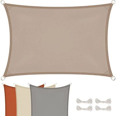 Linxor - Ombre rectangulaire - Imperméable et anti-UV - 2 x 3 m - Taupe - Publicité Linxor - Ombre rectangulaire - Imperméable et anti-UV - 2 x 3 m - Taupe - Publicité
