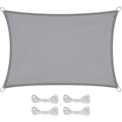 Linxor - Voile d'ombrage rectangulaire - Imperméable et anti-UV - 3x5 m - Publicité Linxor - Voile d'ombrage rectangulaire - Imperméable et anti-UV - 3x5 m - Publicité