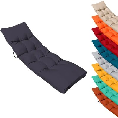 Coussin matelassé foncé pour bain de soleil - 185x55 cm - Publicité Coussin matelassé foncé pour bain de soleil - 185x55 cm - Publicité
