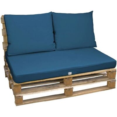 Linxor - Kit de Coussins pour Palette - Bleu Azur - Publicité Linxor - Kit de Coussins pour Palette - Bleu Azur - Publicité