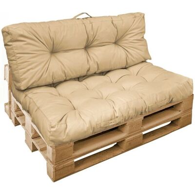 Kit de coussins et assise Linxor - Beige - Publicité Kit de coussins et assise Linxor - Beige - Publicité