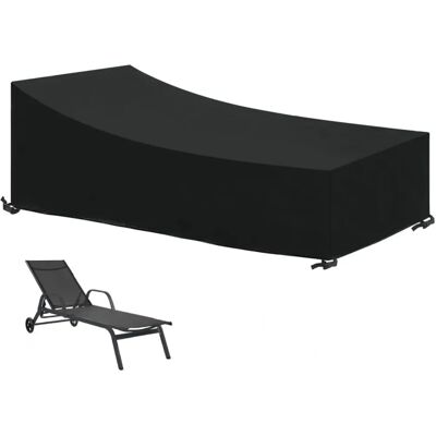 Housse imperméable pour transat Linxor - 210x75 Cm - Noir - Publicité Housse imperméable pour transat Linxor - 210x75 Cm - Noir - Publicité